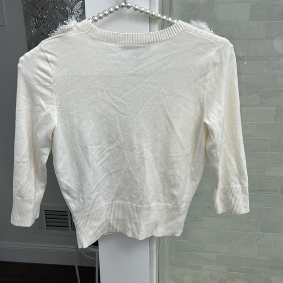Rampage size small cropped, v-neck off-white cardigan. - Picture 4 of 4